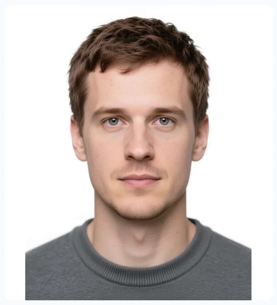 Passport photo examples for multiple countries
