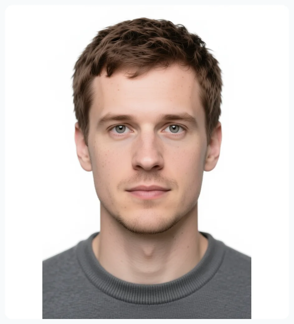 Passport photo examples for multiple countries