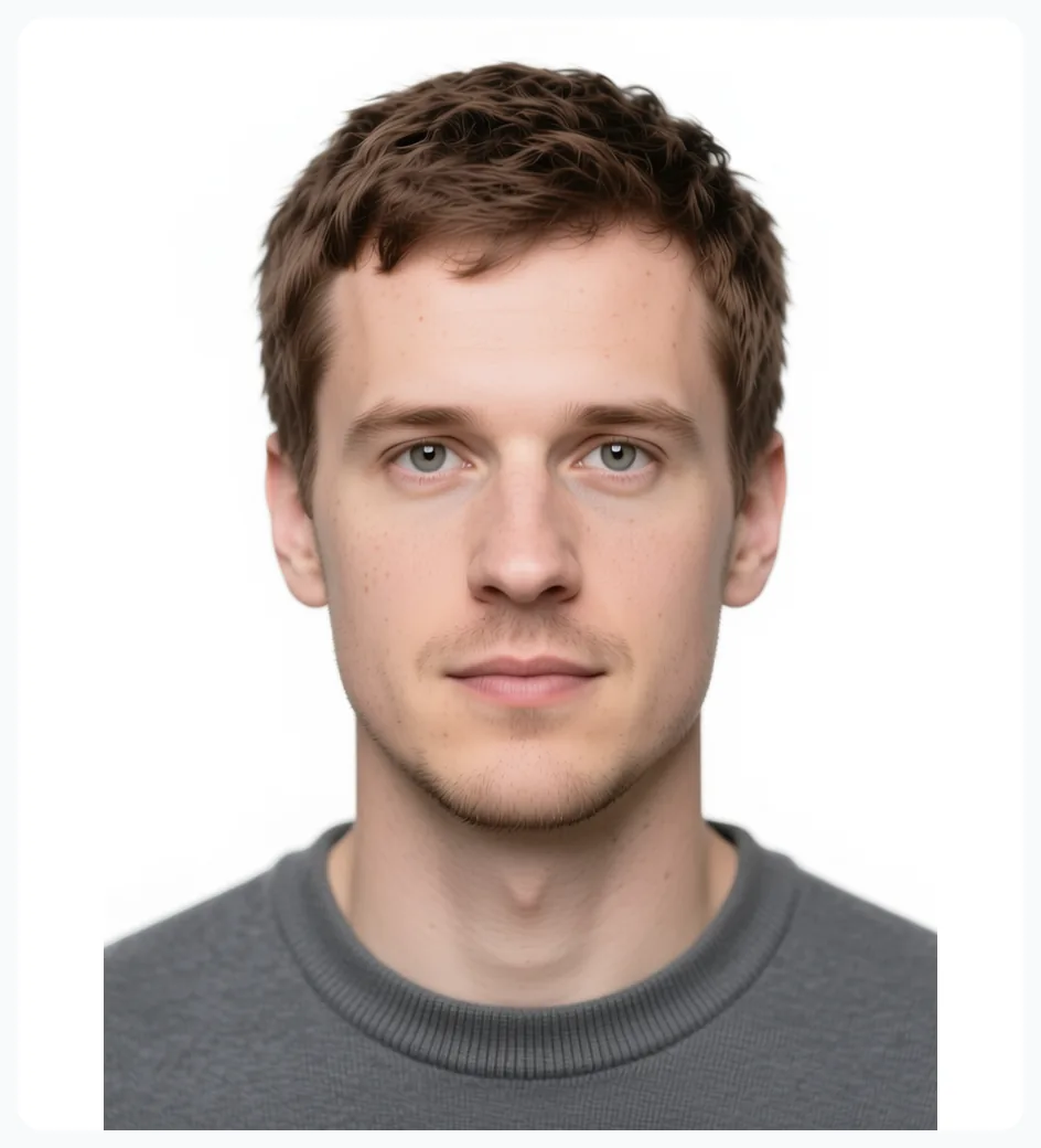 Passport photo examples for multiple countries