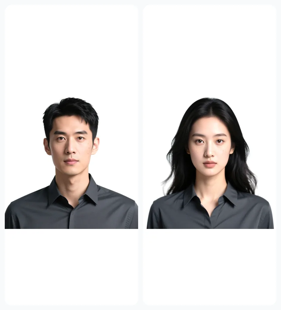 Passport photo examples for multiple countries