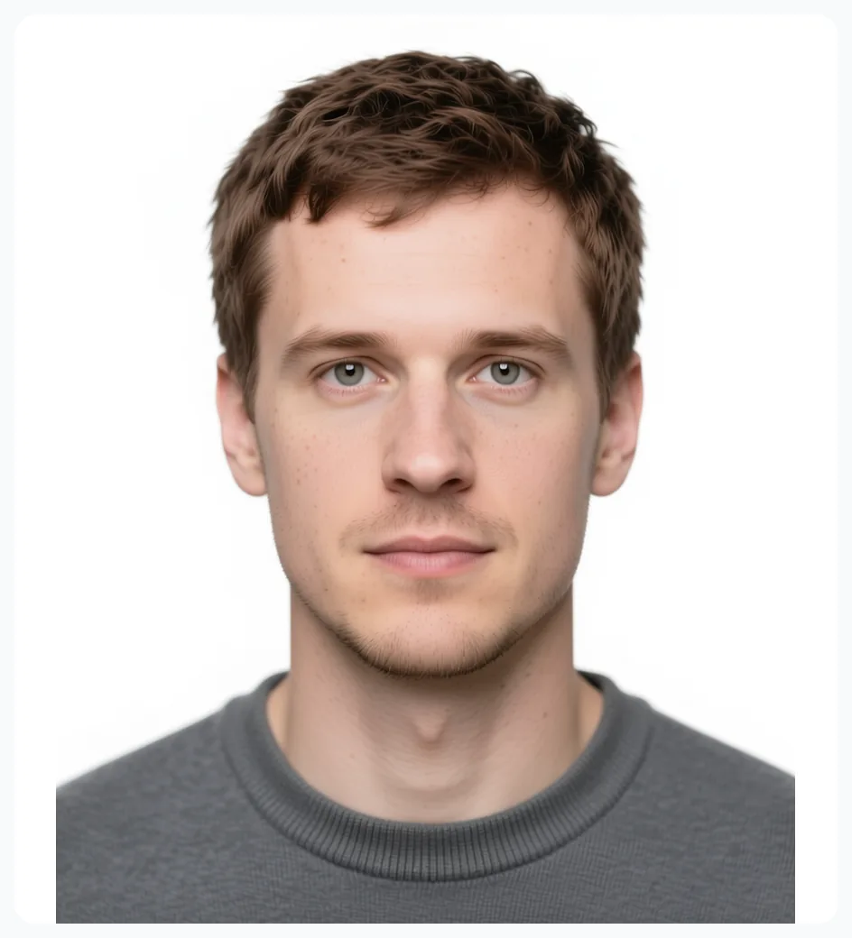 Passport photo examples for multiple countries