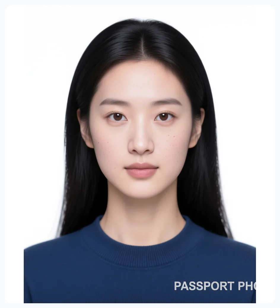 여러 국가 여권 사진 예시