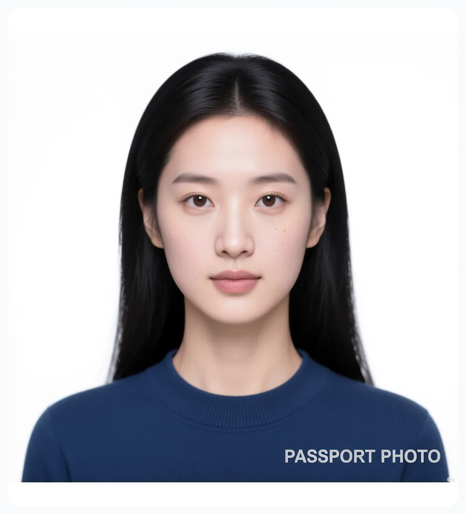 Exemplos de fotos de passaporte de vários países